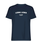 Leona Lewis t-shirt – navy men's t-shirt with white Leona Lewis letters and Players Couture logo on the chest