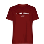 Leona Lewis t-shirt – red men's t-shirt with white Leona Lewis letters and Players Couture logo on the chest