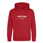 Leroy Sane hoodie – red kids' hoodie with white Leroy Sane letters and Players Couture logo on the chest