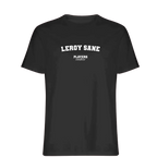 Leroy Sane t-shirt – black men's t-shirt with white Leroy Sane letters and Players Couture logo on the chest