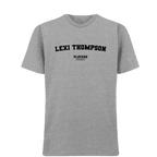 Lexi Thompson t-shirt – grey men's t-shirt with black Lexi Thompson letters and Players Couture logo on the chest