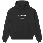 Limmy hoodie – black men's hoodie with white Limmy letters and Players Couture logo on the chest