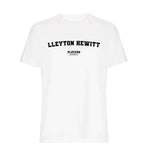 Lleyton Hewitt men's T-shirt in white with bold name lettering