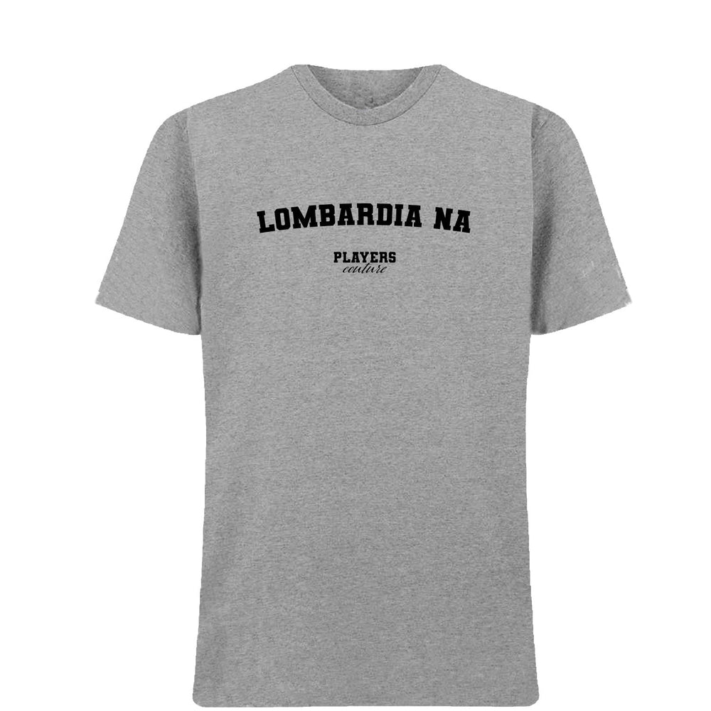 Lombardia NA (Napoli) men's T-shirt in grey with bold name lettering