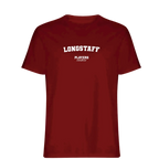 Longstaff t-shirt – red men's t-shirt with white Longstaff letters and Players Couture logo on the chest