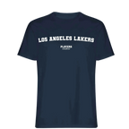 Los Angeles Lakers t-shirt – navy men's t-shirt with white Los Angeles Lakers letters and Players Couture logo on the chest