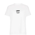 Lost men's T-shirt in white with bold name lettering