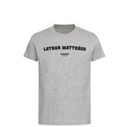 Lothar Matthaus t-shirt – grey kids' t-shirt with black Lothar Matthaus letters and Players Couture logo on the chest