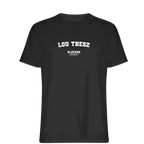 Lou Thesz t-shirt – black men's t-shirt with white Lou Thesz letters and Players Couture logo on the chest