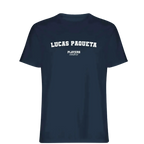 Lucas Paqueta t-shirt – navy men's t-shirt with white Lucas Paqueta letters and Players Couture logo on the chest