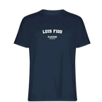 Luis Figo t-shirt – navy men's t-shirt with white Luis Figo letters and Players Couture logo on the chest