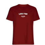 Luis Figo t-shirt – red men's t-shirt with white Luis Figo letters and Players Couture logo on the chest