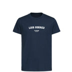Luis Suarez t-shirt – navy kids' t-shirt with white Luis Suarez letters and Players Couture logo on the chest