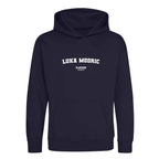 Luka Modric hoodie – navy kids' hoodie with white Luka Modric letters and Players Couture logo on the chest