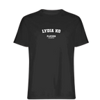 Lydia Ko t-shirt – black men's t-shirt with white Lydia Ko letters and Players Couture logo on the chest
