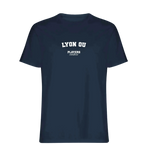 Lyon Ou t-shirt – navy men's t-shirt with white Lyon Ou letters and Players Couture logo on the chest
