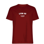 Lyon Ou t-shirt – red men's t-shirt with white Lyon Ou letters and Players Couture logo on the chest