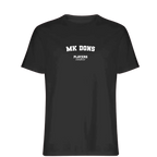 MK Dons t-shirt – black men's t-shirt with white MK Dons letters and Players Couture logo on the chest