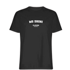 MS Dhoni t-shirt – black men's t-shirt with white MS Dhoni letters and Players Couture logo on the chest