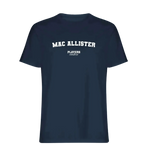 Mac Allister t-shirt – navy men's t-shirt with white Mac Allister letters and Players Couture logo on the chest