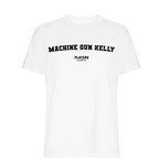 Machine Gun Kelly t-shirt – white men's t-shirt with black Machine Gun Kelly letters and Players Couture logo on the chest