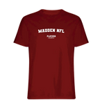 Madden NFL t-shirt – red men's t-shirt with white Madden NFL letters and Players Couture logo on the chest