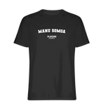 Manu Somoa t-shirt – black men's t-shirt with white Manu Somoa letters and Players Couture logo on the chest