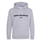 Marco van Basten hoodie – grey kids' hoodie with black Marco van Basten letters and Players Couture logo on the chest