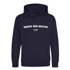 Marco van Basten hoodie – navy kids' hoodie with white Marco van Basten letters and Players Couture logo on the chest