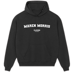 Maren Morris hoodie – black men's hoodie with white Maren Morris letters and Players Couture logo on the chest