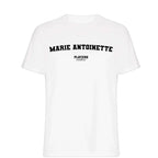 Marie Antoinette t-shirt – white men's t-shirt with black Marie Antoinette letters and Players Couture logo on the chest