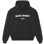 Mark Bright hoodie – black men's hoodie with white Mark Bright letters and Players Couture logo on the chest