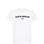 Martin Odegaard t-shirt – white kids' t-shirt with black Martin Odegaard letters and Players Couture logo on the chest