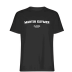 Martin Kaymer t-shirt – black men's t-shirt with white Martin Kaymer letters and Players Couture logo on the chest