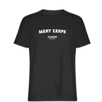 Mary Earps t-shirt – black men's t-shirt with white Mary Earps letters and Players Couture logo on the chest