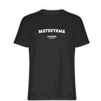 Matsuyama t-shirt – black men's t-shirt with white Matsuyama letters and Players Couture logo on the chest