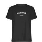 Max Homa t-shirt – black men's t-shirt with white Max Homa letters and Players Couture logo on the chest