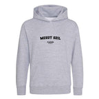 Mesut Ozil hoodie – grey kids' hoodie with black Mesut Ozil letters and Players Couture logo on the chest