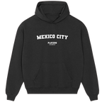 Mexico City hoodie – black men's hoodie with white Mexico City letters and Players Couture logo on the chest