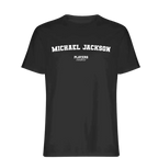 Michael Jackson t-shirt – black men's t-shirt with white Michael Jackson letters and Players Couture logo on the chest