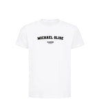 Michael Olise t-shirt – white kids' t-shirt with black Michael Olise letters and Players Couture logo on the chest