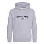 Michael Owen hoodie – grey kids' hoodie with black Michael Owen letters and Players Couture logo on the chest