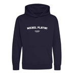 Michel Platini hoodie – navy kids' hoodie with white Michel Platini letters and Players Couture logo on the chest