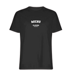 Michu t-shirt – black men's t-shirt with white Michu letters and Players Couture logo on the chest