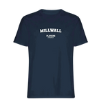 Millwall t-shirt – navy men's t-shirt with white Millwall letters and Players Couture logo on the chest