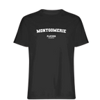 Montgomerie t-shirt – black men's t-shirt with white Montgomerie letters and Players Couture logo on the chest