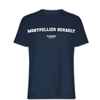 Montpellier Herault t-shirt – navy men's t-shirt with white Montpellier Herault letters and Players Couture logo on the chest