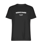 Morecambe t-shirt – black men's t-shirt with white Morecambe letters and Players Couture logo on the chest