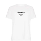 Mozart t-shirt – white men's t-shirt with black Mozart letters and Players Couture logo on the chest