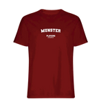Munster t-shirt – red men's t-shirt with white Munster letters and Players Couture logo on the chest